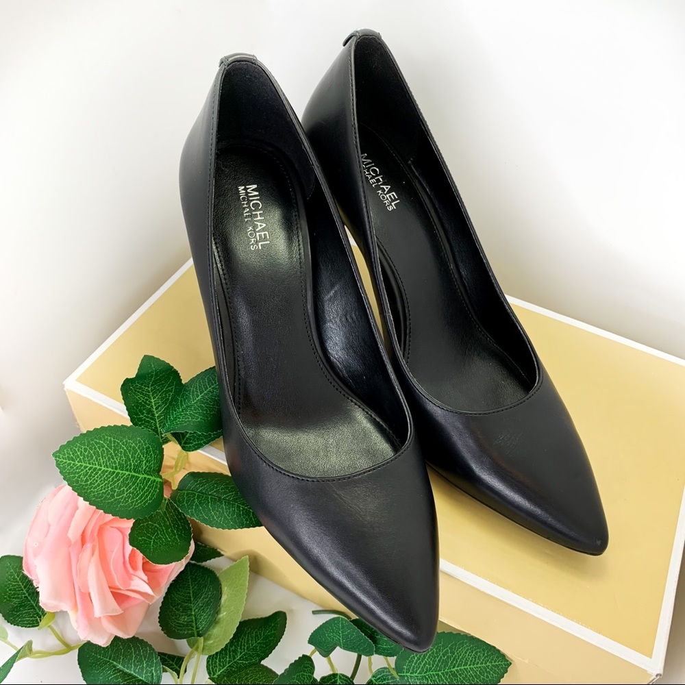 MICHAEL KORS ABBI FLEX PUMP LEATHER BLACK SIZE 7